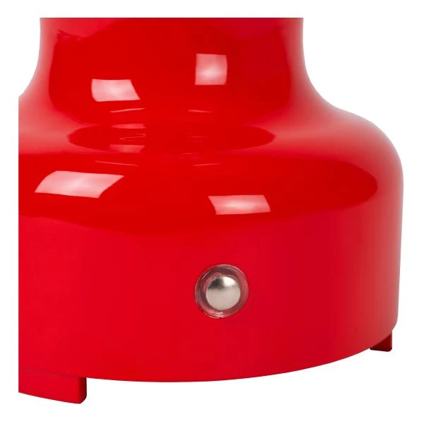 Lucide JASON - Lampe de table Rechargeable - Batterie/Piles - LED Dim. - 1x2W 3000K - 3 StepDim - Rouge - DETAIL 5
